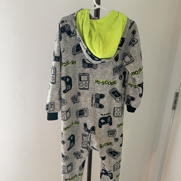 Boys zip up pajamas, gaming print - Picture 3 of 3
